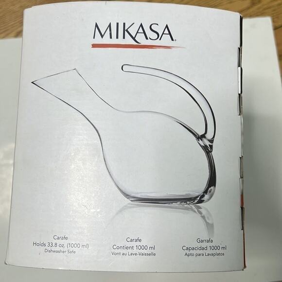 NWT MIKASA CARAFE FINE EUROPEAN LEAD -FREE CRYSTAL.‎ - Picture 2 of 8